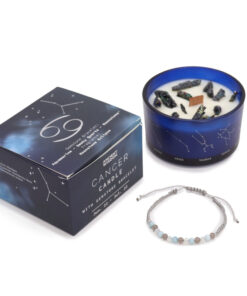 AWGIFTS Zodiac Krystalllys med Edelstener og Armbånd – Krepsen