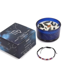 AWGIFTS Zodiac Krystalllys med Edelstener og Armbånd – Jomfruen