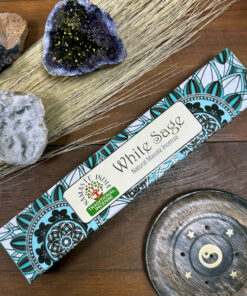 AWGIFTS 12x Namaste Mandala Masala Røkelse – Hvit Salvie
