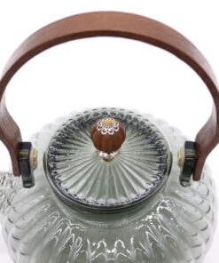 Alternative view of AWGIFTS Glass Infuser Tekanne – Charcoal Ribbed Pearl