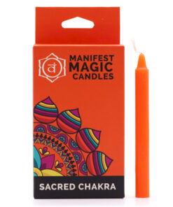 AWGIFTS Magiske Manifestasjonslys (12-pakning) – Oransje – Sakralchakra