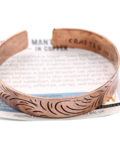 AWGIFTS Kobber Tibetansk Armbånd – Bredt Tribalmønster